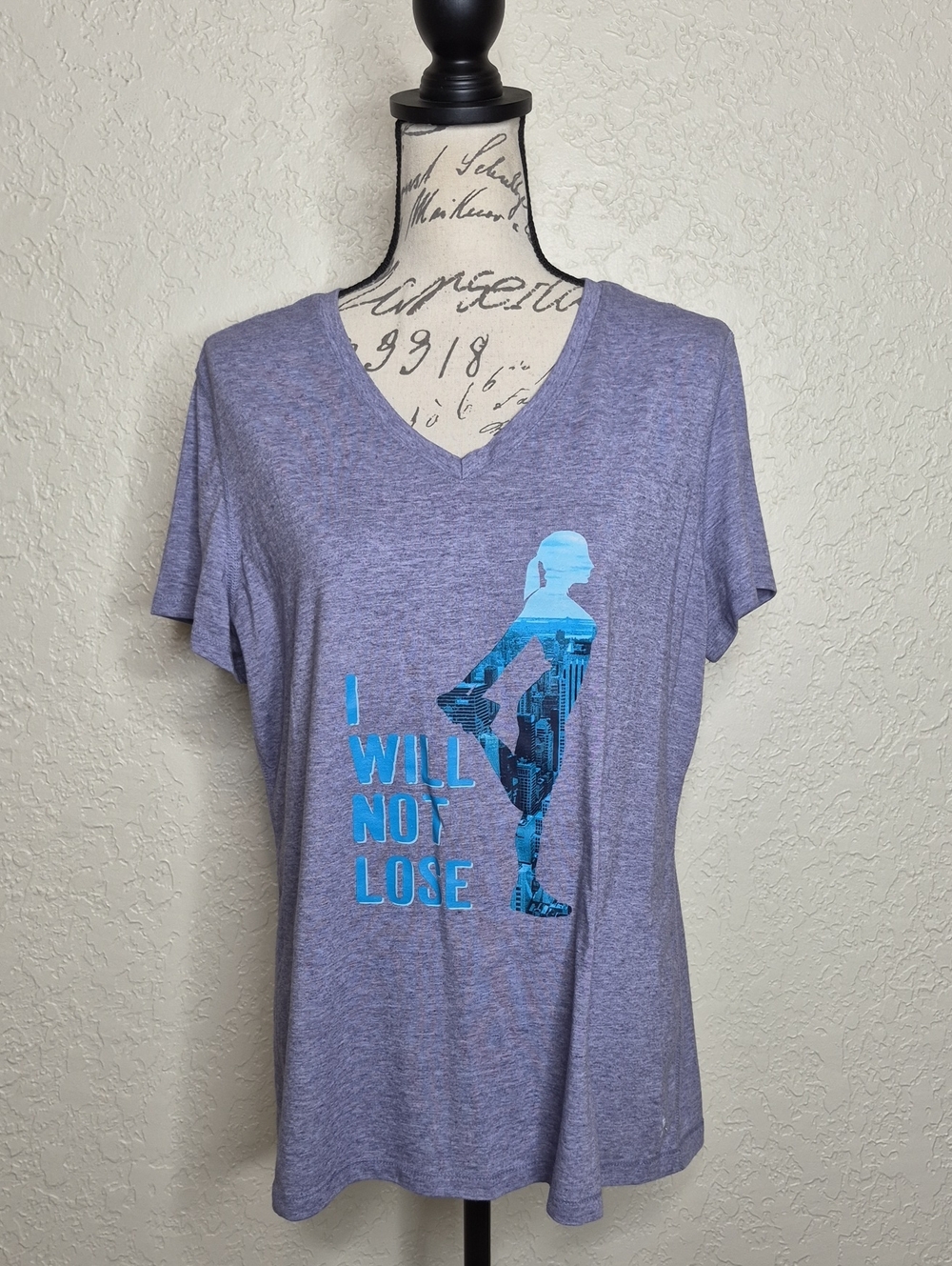 Danskin Now "I Will Not Lose" Graphic T-Shirt Size XXL‎